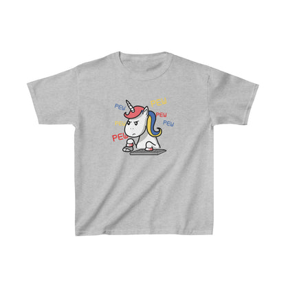 Unicorn Playing Video Game Kids Unisex T-Shirt