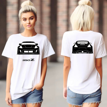 350Z Delantera y trasera (camiseta de mujer) También disponible en blanco Z a pedido para camisetas más oscuras