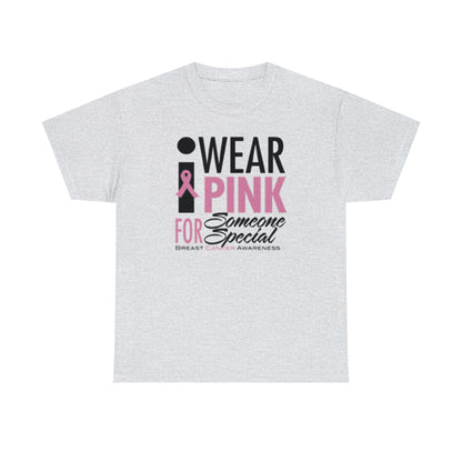 I Wear Pink ( Adult Unisex T-Shirt) A portion of this purchase will go toward the fight towards cancer - Shirt Source LLC