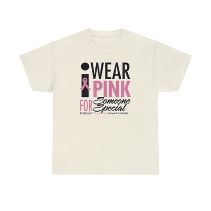 I Wear Pink ( Adult Unisex T-Shirt) A portion of this purchase will go toward the fight towards cancer - Shirt Source LLC