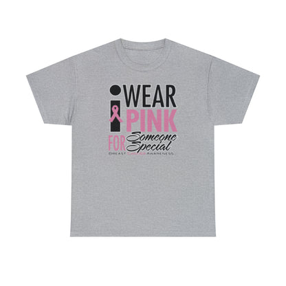 I Wear Pink ( Adult Unisex T-Shirt) A portion of this purchase will go toward the fight towards cancer - Shirt Source LLC