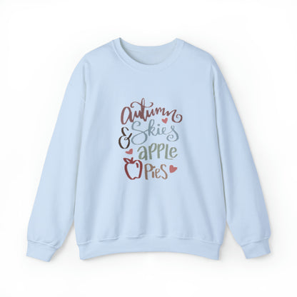 Ciel d’automne et tartes aux pommes Sweat-shirt unisexe pour adultes 