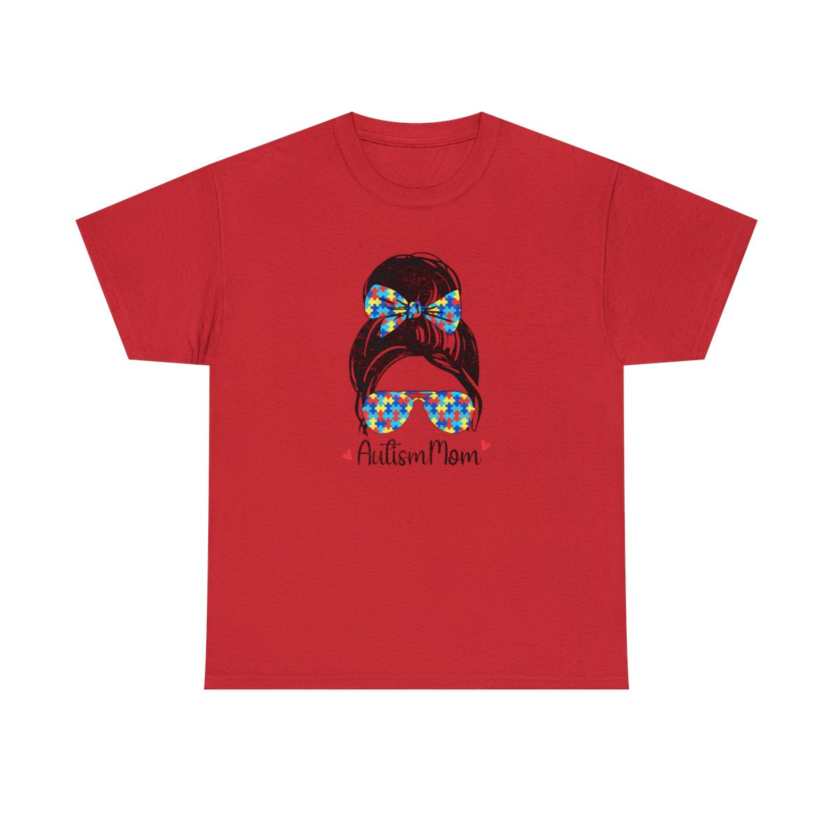 Autism Mom (Unisex Adult T-Shirt) A portion of this purchase will go towards the fight to find a cure for Autism - Shirt Source LLC