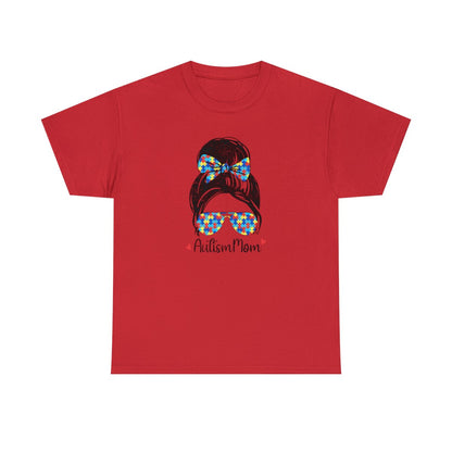 Autism Mom (Unisex Adult T-Shirt) A portion of this purchase will go towards the fight to find a cure for Autism - Shirt Source LLC