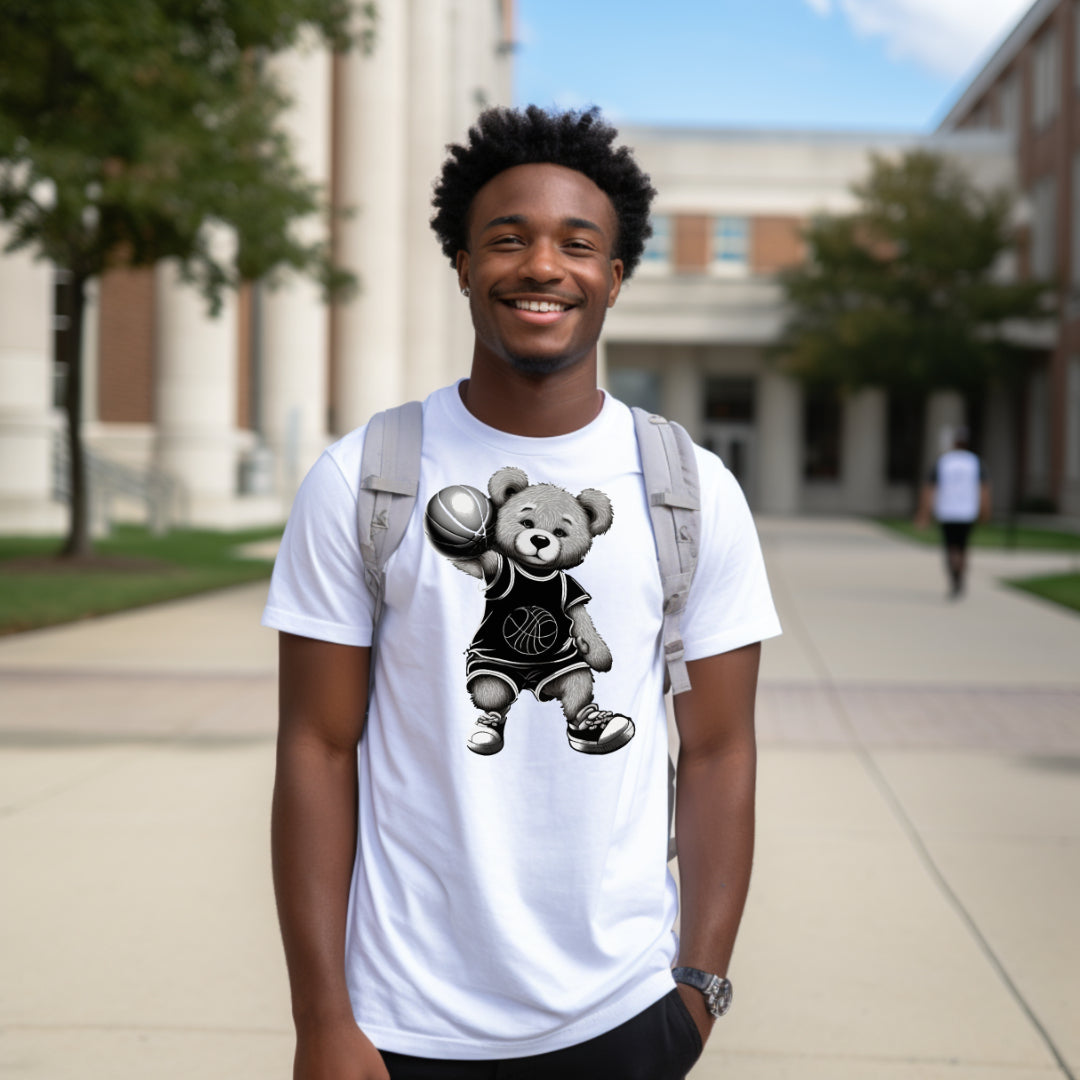 Camiseta de hombre con el oso de baloncesto