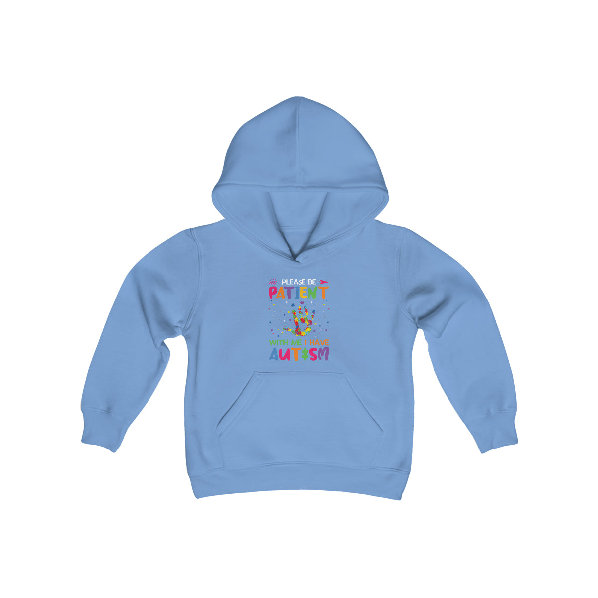 Sudadera unisex para niños Be Patient. Una parte de esta compra se destinará a la lucha para encontrar una cura para el autismo.