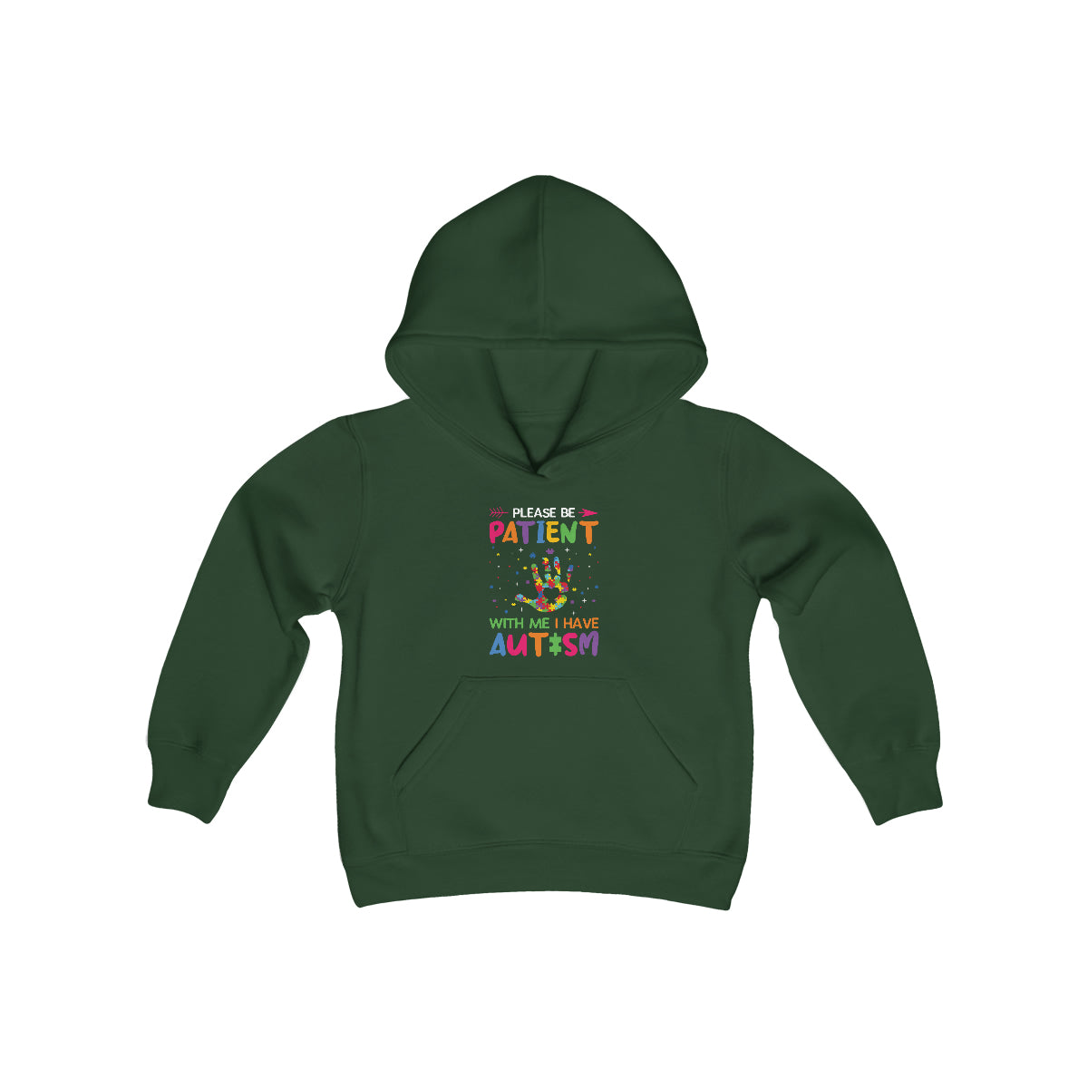 Be Patient Unisex Kids Hoodie, Une partie de cet achat sera reversée à la lutte pour trouver un remède à l'autisme