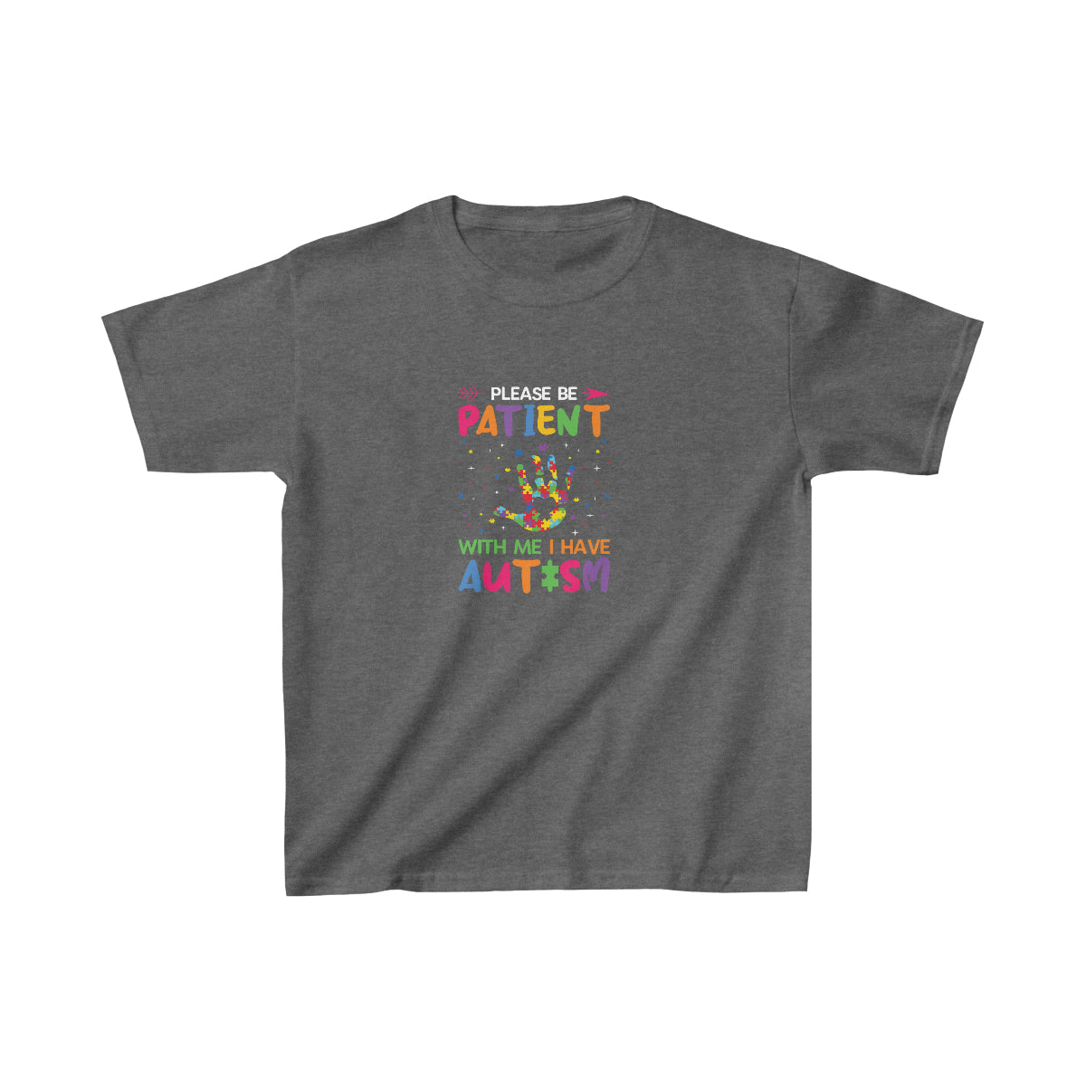 Be Patient Unisex Kids T-Shirt  A portion of this purchase will go towards the fight to find a cure for Autism - Shirt Source LLC