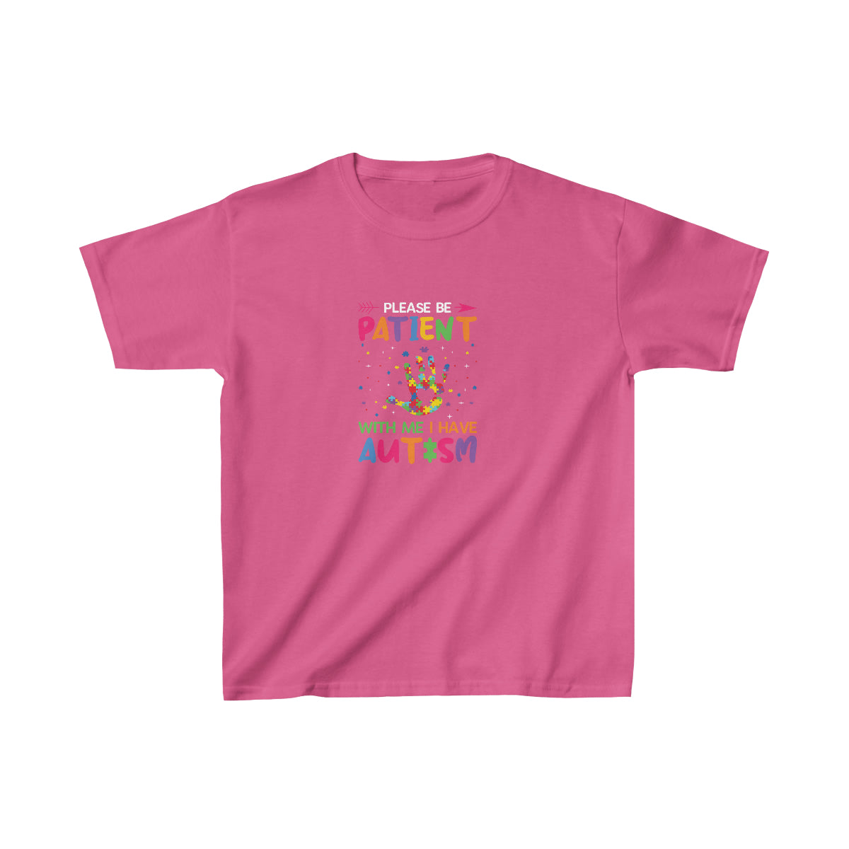 Be Patient Unisex Kids T-Shirt  A portion of this purchase will go towards the fight to find a cure for Autism - Shirt Source LLC