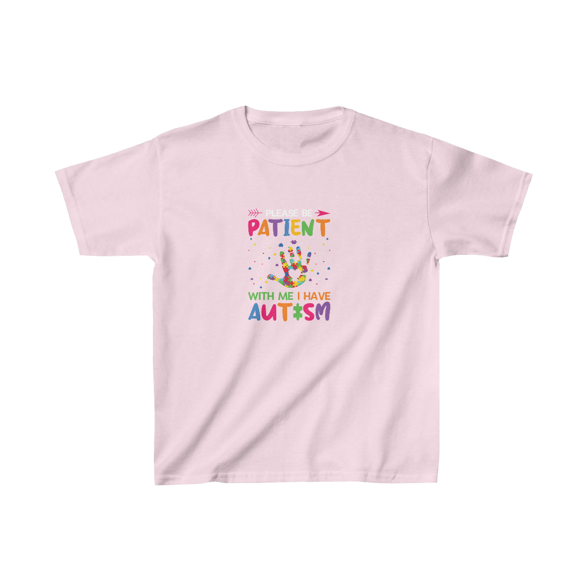 Be Patient Unisex Kids T-Shirt  A portion of this purchase will go towards the fight to find a cure for Autism - Shirt Source LLC