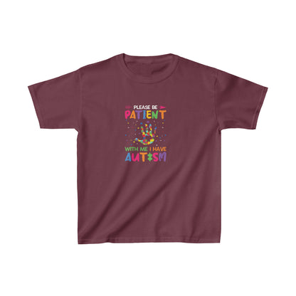 Be Patient Unisex Kids T-Shirt  A portion of this purchase will go towards the fight to find a cure for Autism - Shirt Source LLC