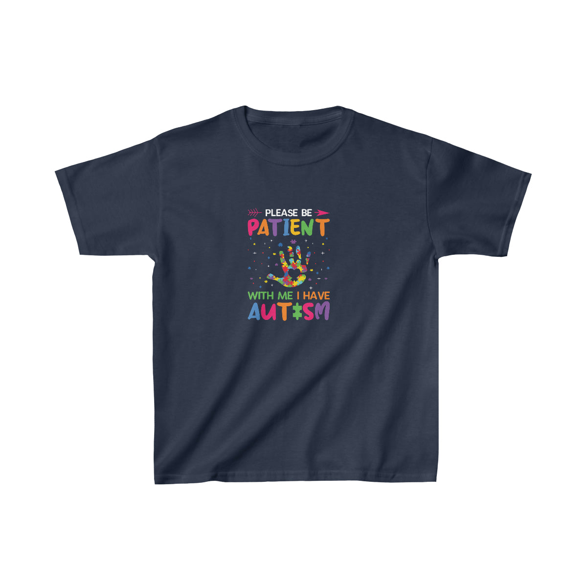 Be Patient Unisex Kids T-Shirt  A portion of this purchase will go towards the fight to find a cure for Autism - Shirt Source LLC