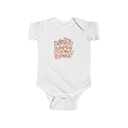 Cutest Pumpkin In The Patch (Unisex Baby Onesie)