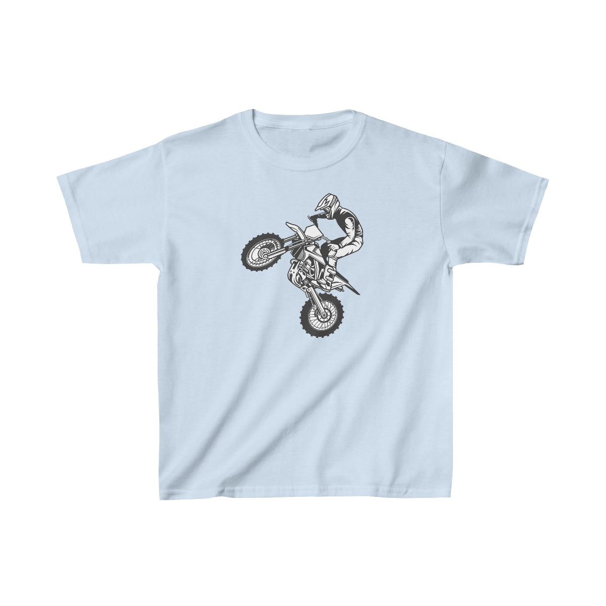 Camiseta unisex para niños con caballito en moto de cross