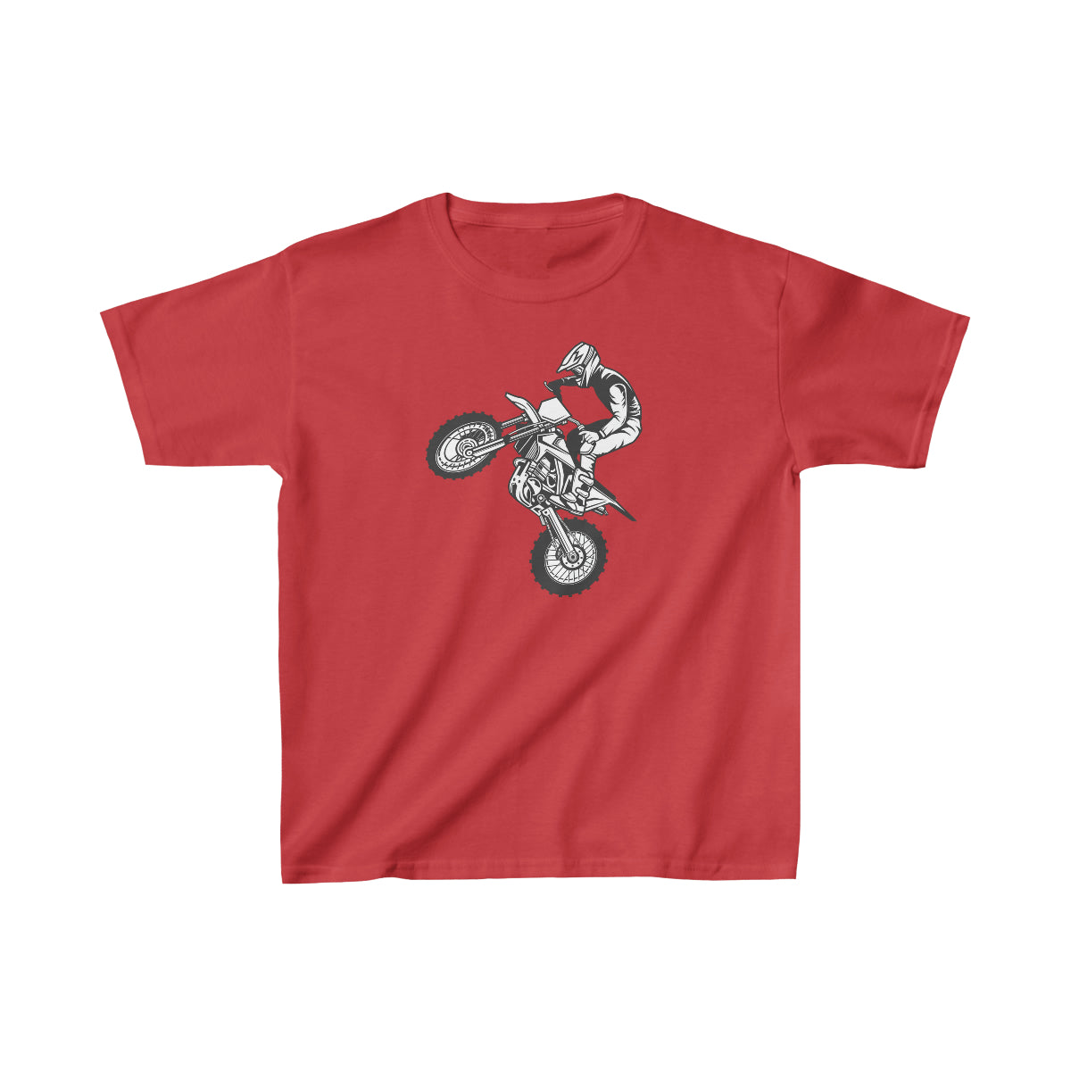 Camiseta unisex para niños con caballito en moto de cross