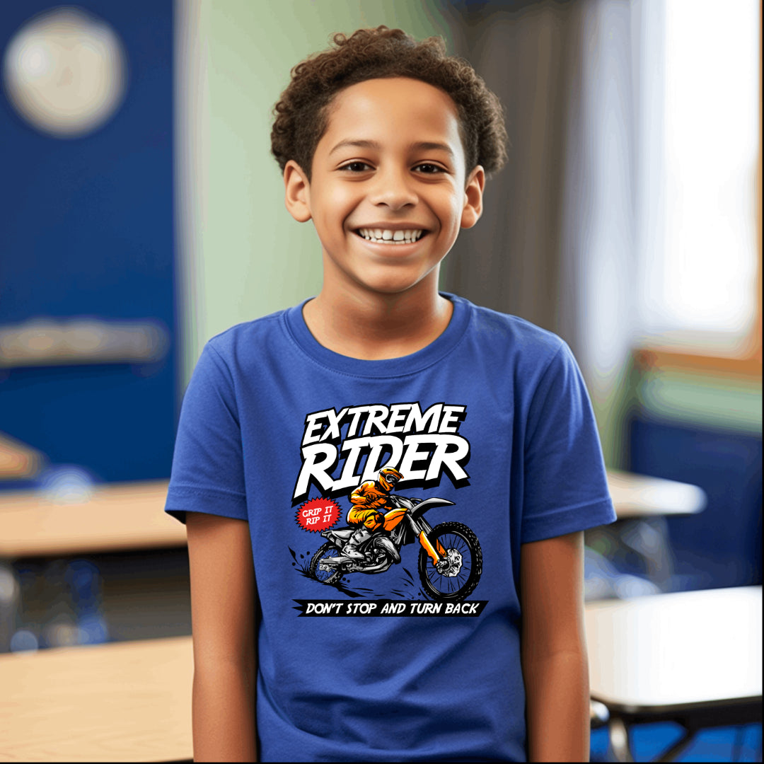 Camiseta unisex para niños Extreme Rider