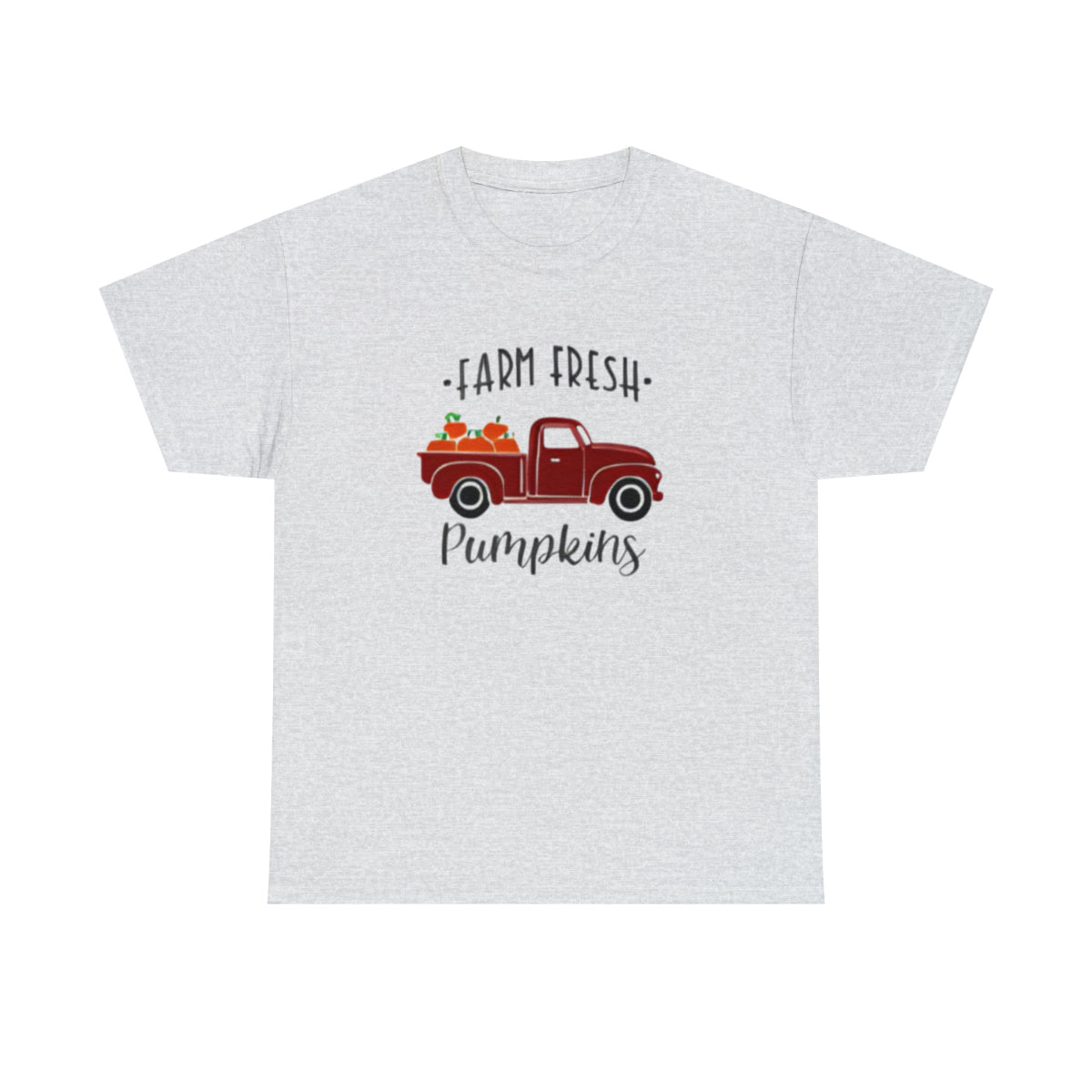 Citrouilles fraîches de la ferme, dans un camion rouge (T-shirt unisexe adulte) 