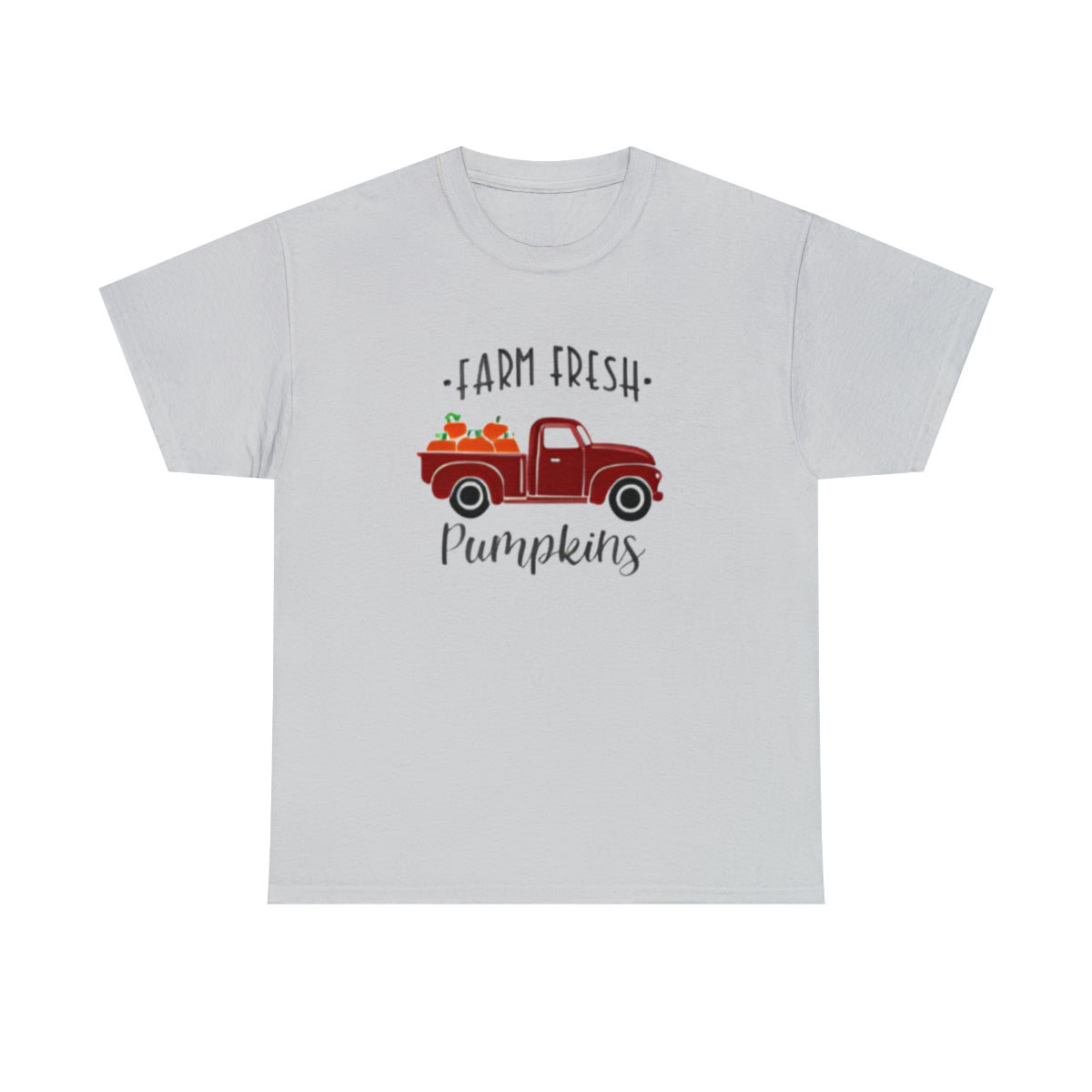 Citrouilles fraîches de la ferme, dans un camion rouge (T-shirt unisexe adulte) 