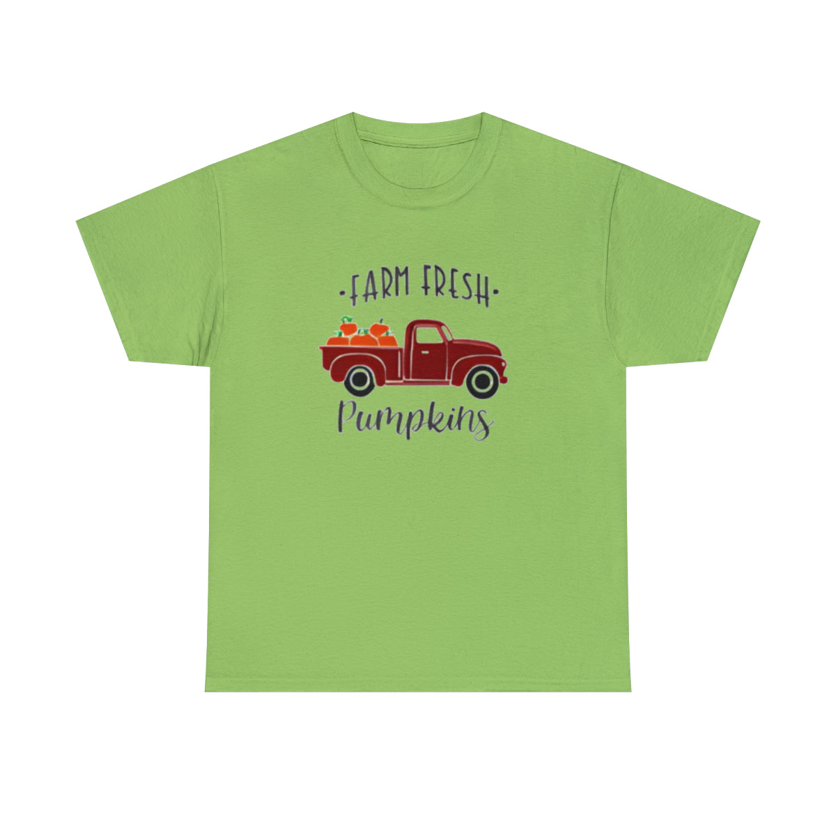 Farm Fresh Pumpkins, In Red Truck (Adult Unisex T-Shirt)