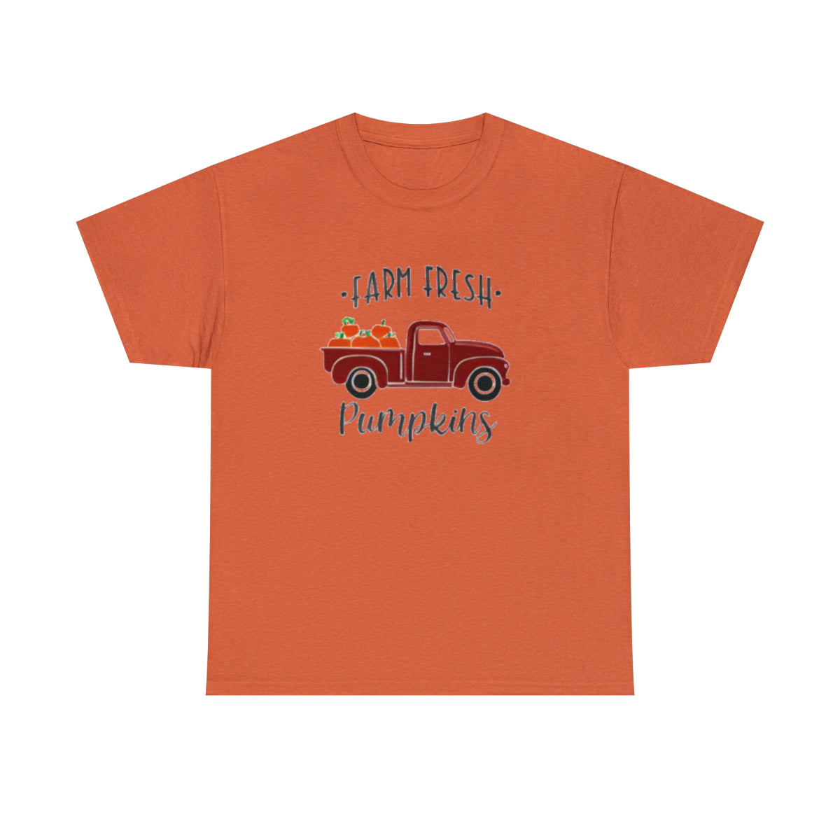 Farm Fresh Pumpkins, In Red Truck (Adult Unisex T-Shirt)