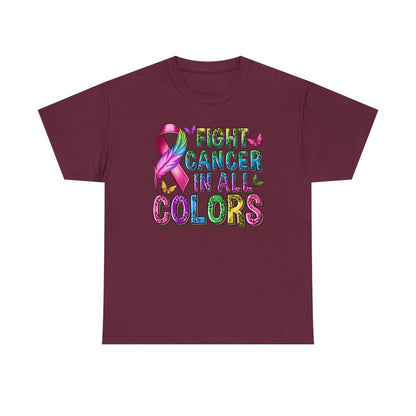 Combattez le cancer de toutes les couleurs (T-shirt unisexe adulte)