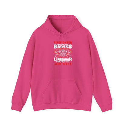 Sudadera con capucha unisex para adultos con el logo de bombero Badass Lifesaver