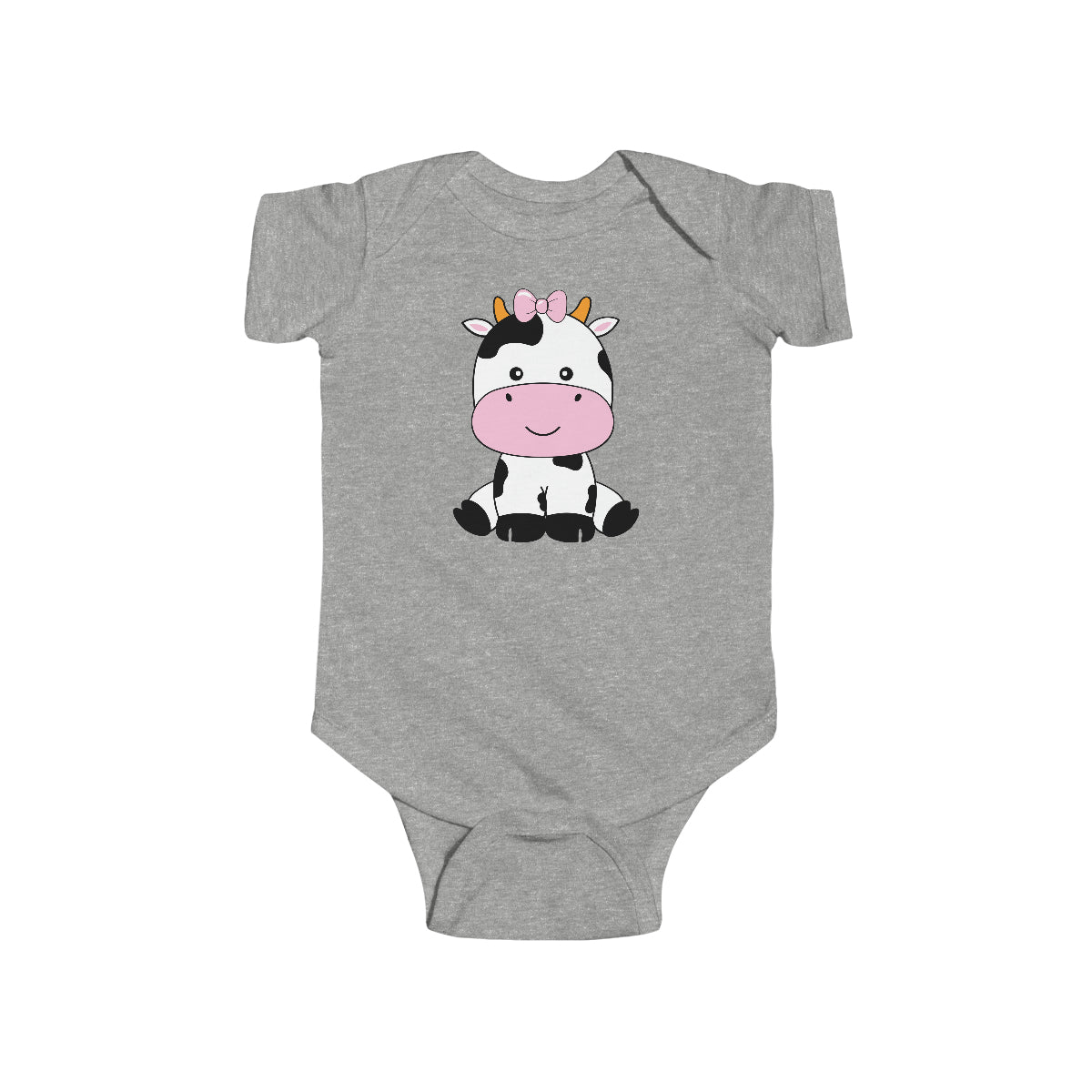 Lindo mono de niña con estampado de vaca