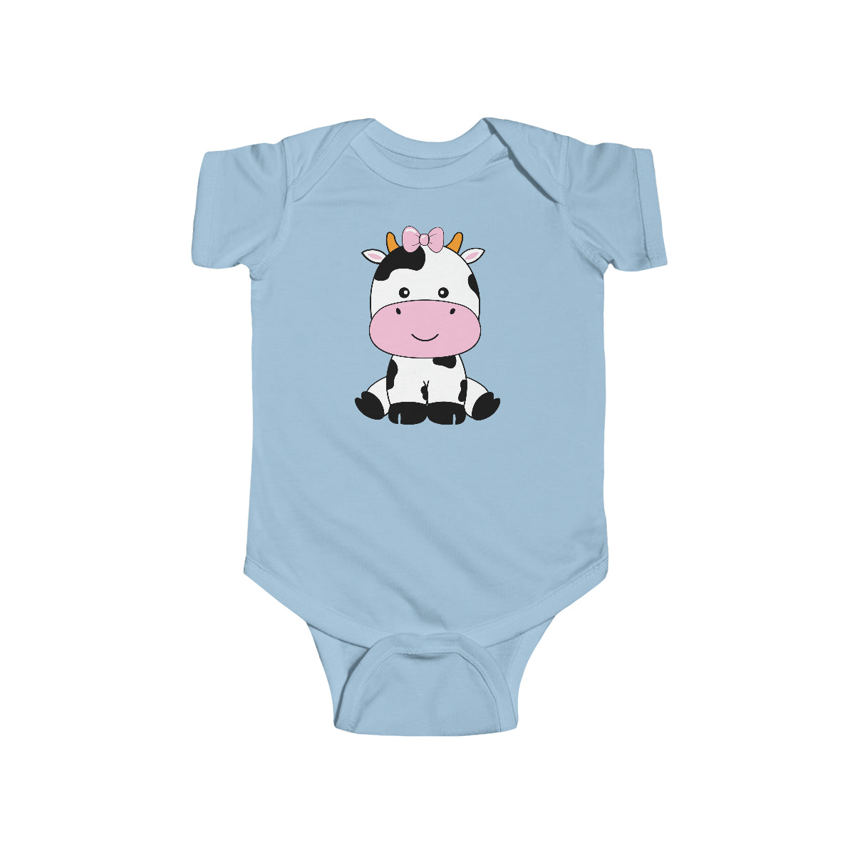 Lindo mono de niña con estampado de vaca