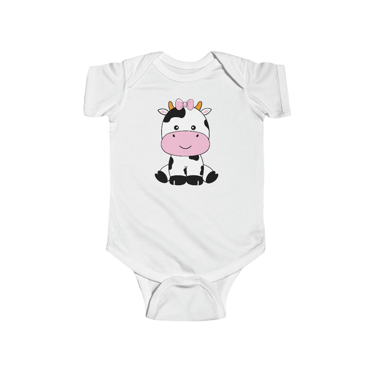 Mignon bébé fille vache cache-couche