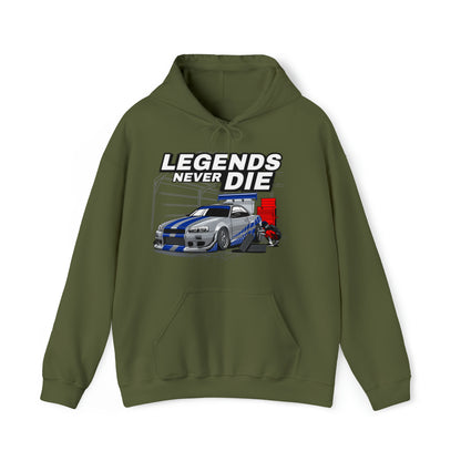 Legends Never Die GTR Unisex Hoodies-Adults - Shirt Source LLC