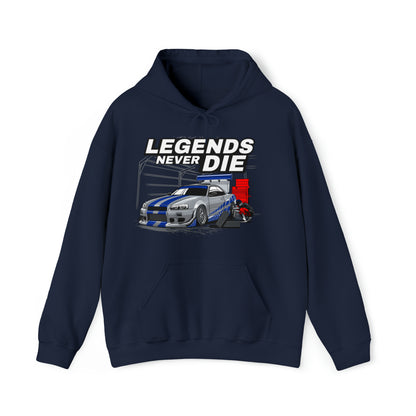 Legends Never Die GTR Unisex Hoodies-Adults - Shirt Source LLC