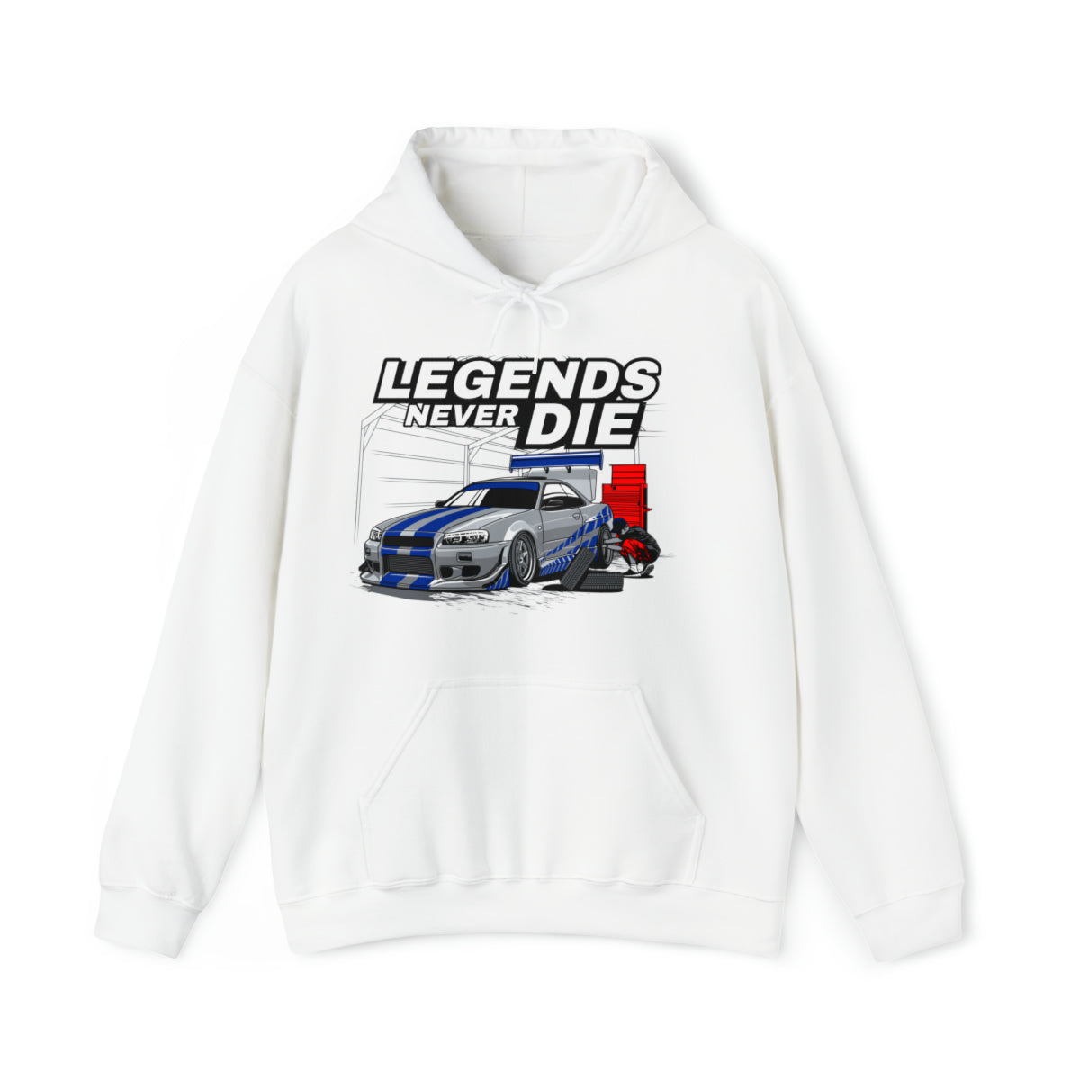 Legends Never Die GTR Unisex Hoodies-Adults - Shirt Source LLC