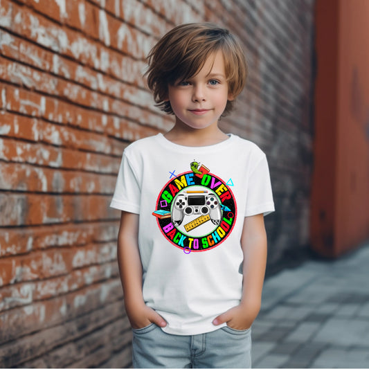 Game Over Back To School (Kids Unisex T-Shirt)