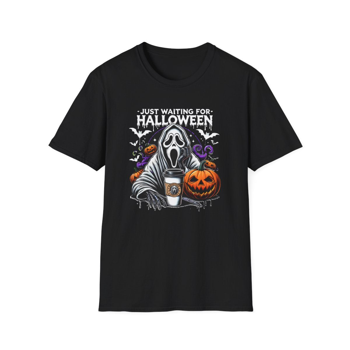 Ghostface Just Waiting for Halloween (Adult T-Shirt)