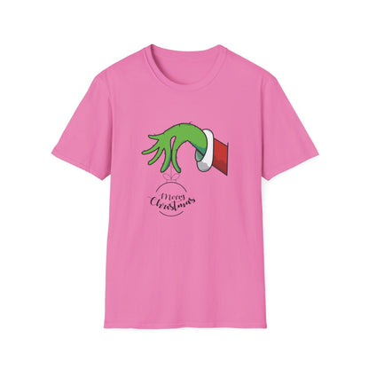 Grinch Hand With Ornament (Unisex Adult T-Shirt)