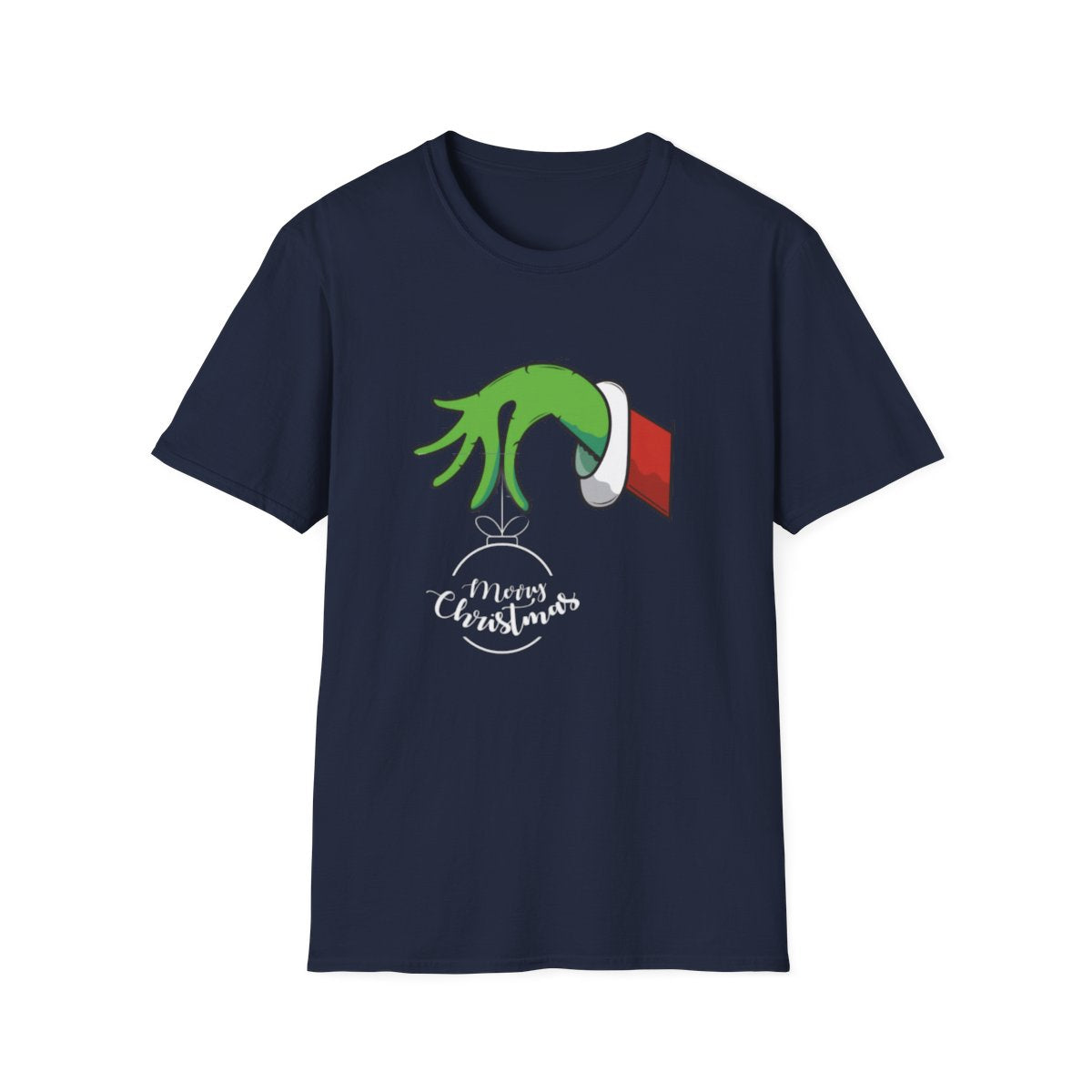 Grinch Hand With Ornament (Unisex Adult T-Shirt)