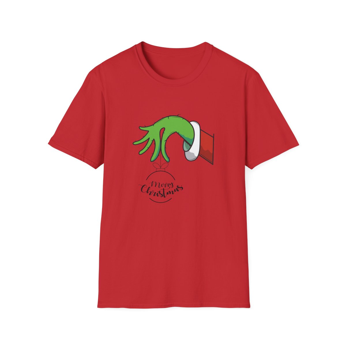 Grinch Hand With Ornament (Unisex Adult T-Shirt)