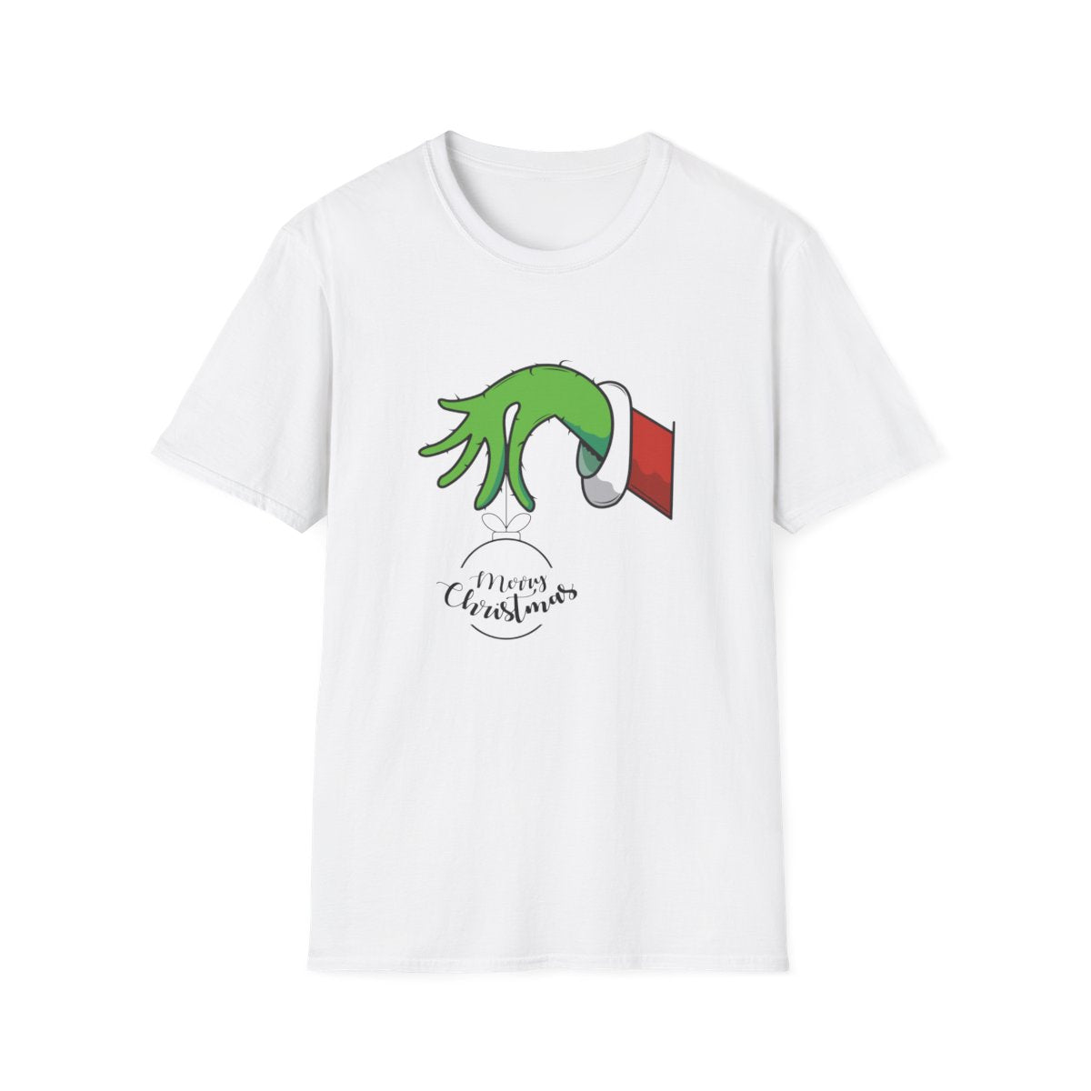 Grinch Hand With Ornament (Unisex Adult T-Shirt)