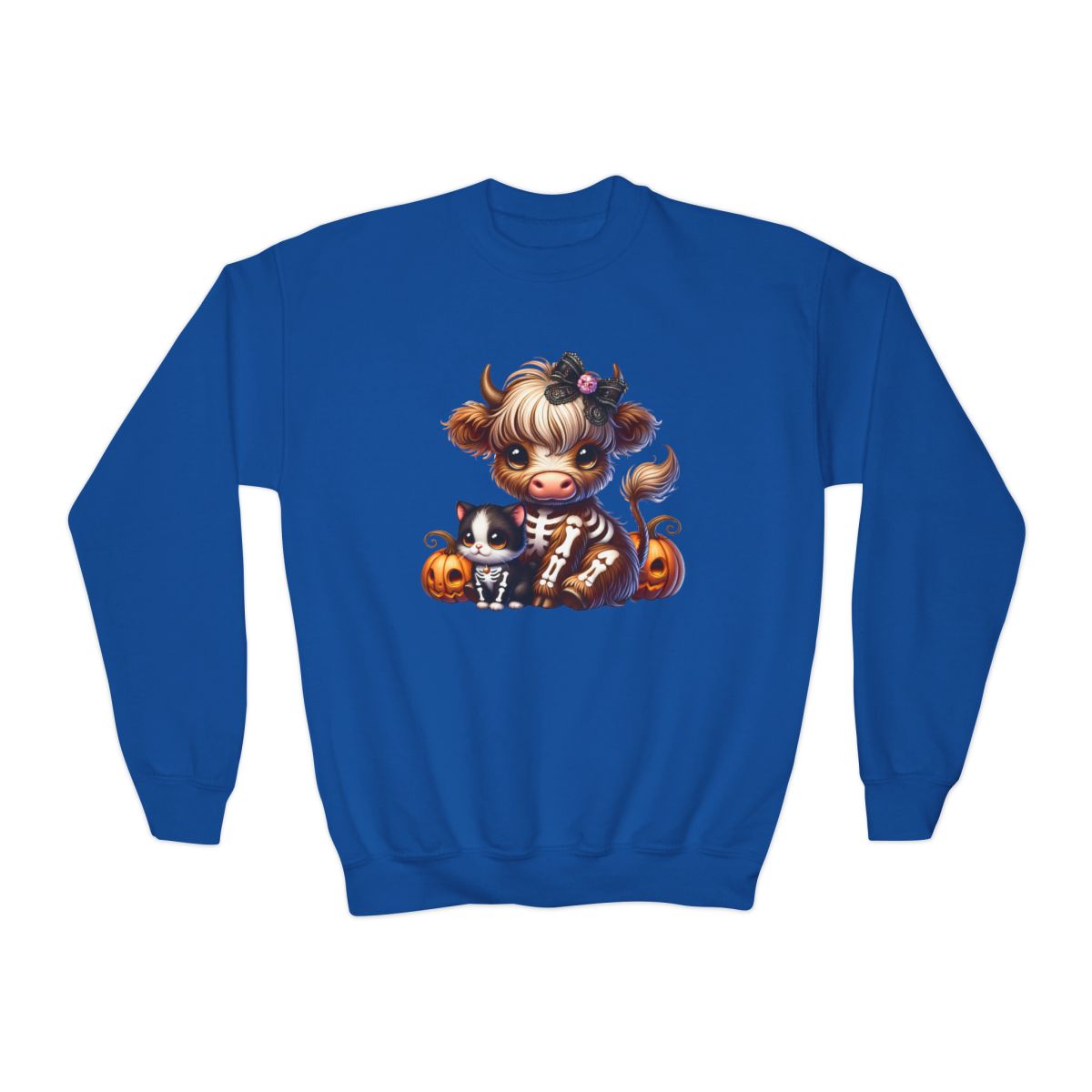 Cute Halloween Highland (Kids Sweatshirt)