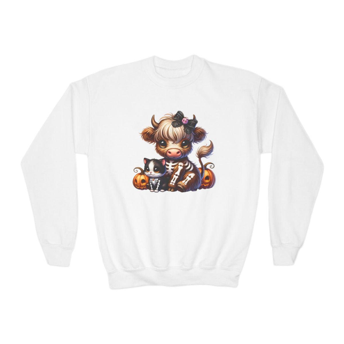 Cute Halloween Highland (Kids Sweatshirt)