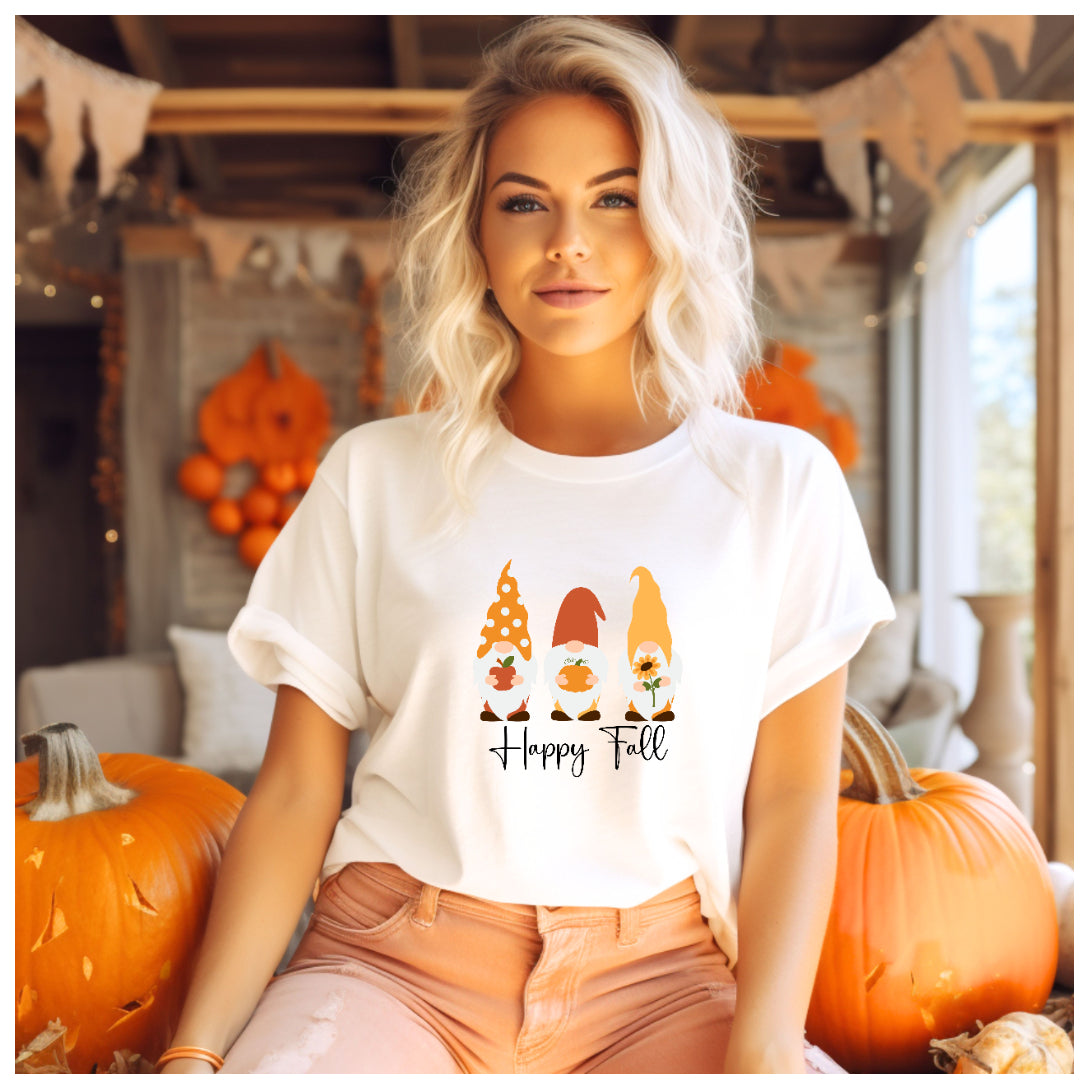 Happy Fall Gnomes (Adult Unisex T-Shirt)