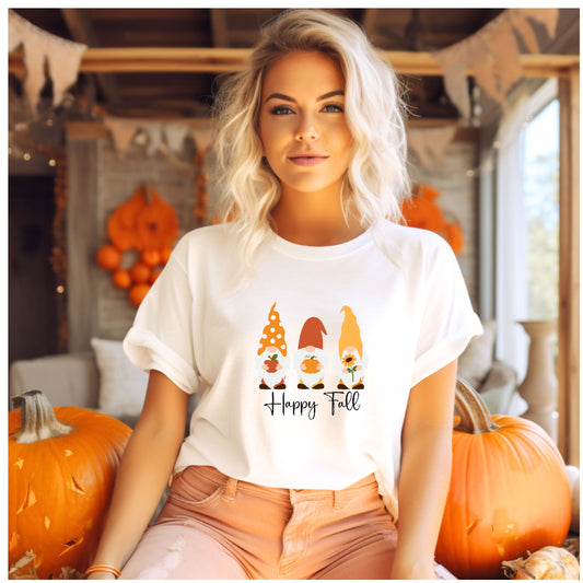 Gnomos felices del otoño (camiseta unisex para adultos) 