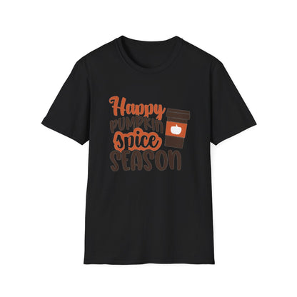 Camiseta unisex con texto "Happy Pumpkin Spice Season"