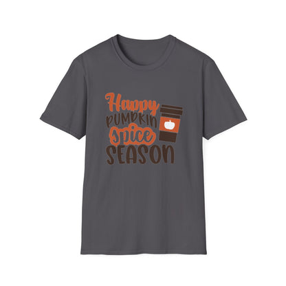 Camiseta unisex con texto "Happy Pumpkin Spice Season"