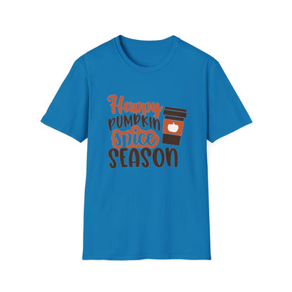 Camiseta unisex con texto "Happy Pumpkin Spice Season"