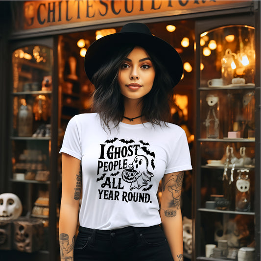 I Ghost People All Year (Adult T-Shirt)