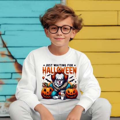 Clown Just Waiting for Halloween (Kids-Sweatshirt)