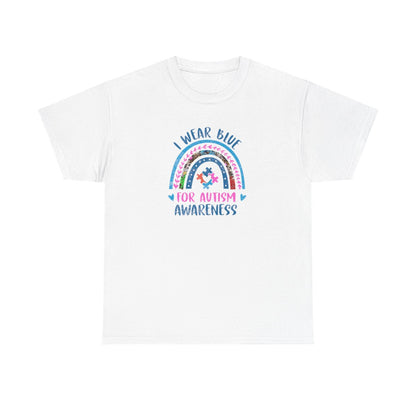 Je porte du bleu pour la sensibilisation à l’autisme (T-shirt unisexe adulte)