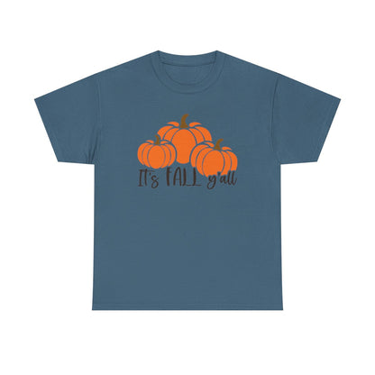 Es otoño y'all con calabazas (camiseta unisex)