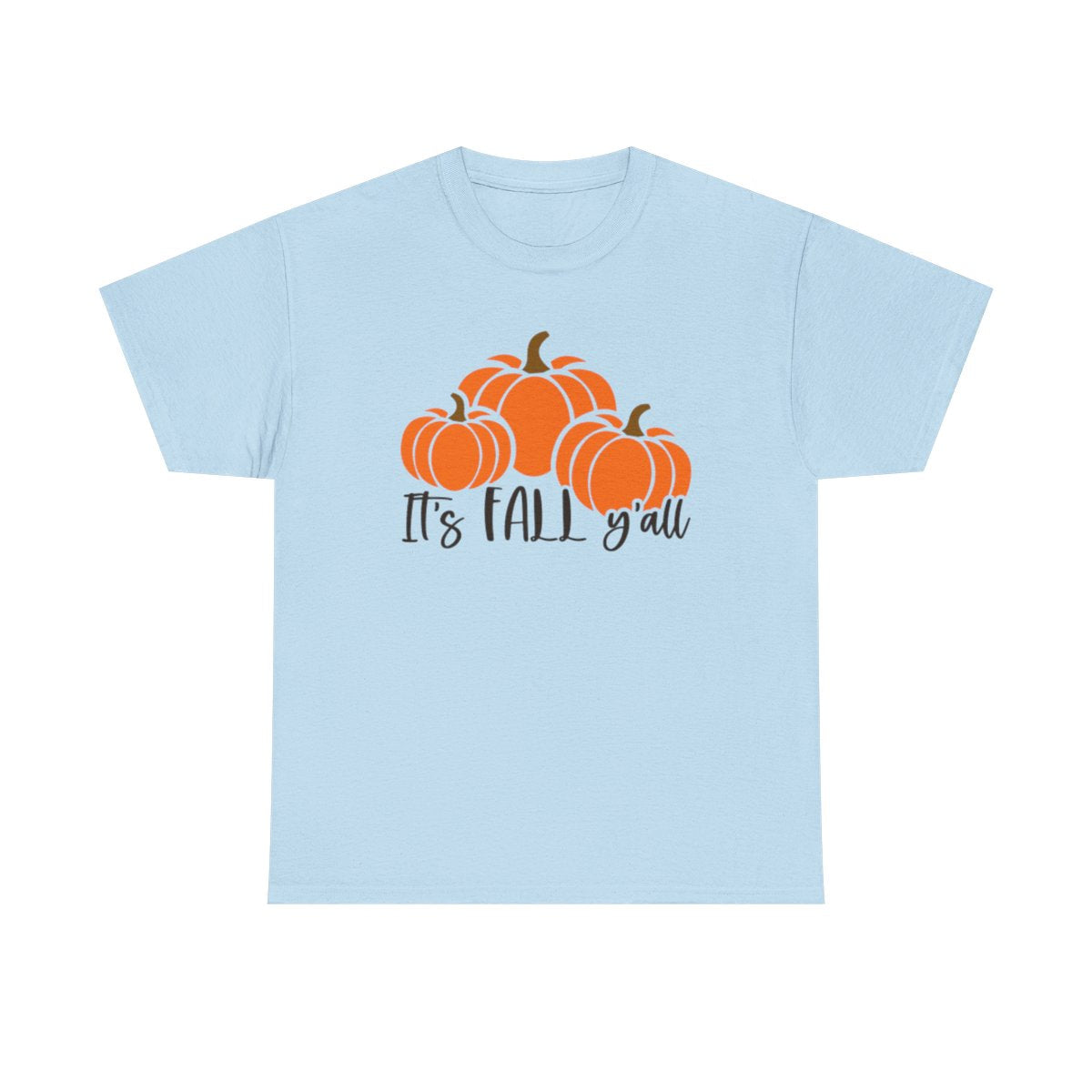 Es otoño y'all con calabazas (camiseta unisex)